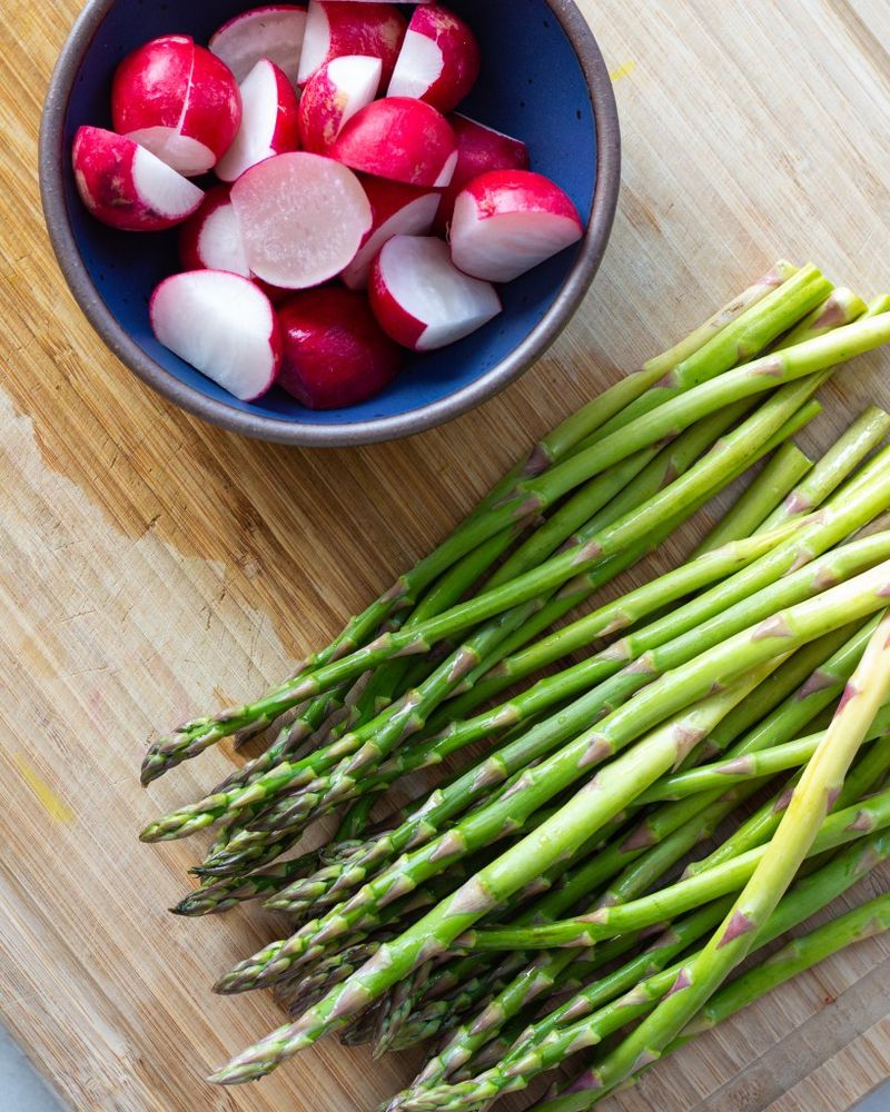 Radishes and Asparagus