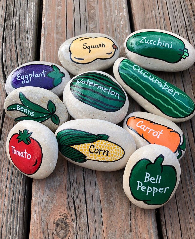 DIY Garden Markers from Stones