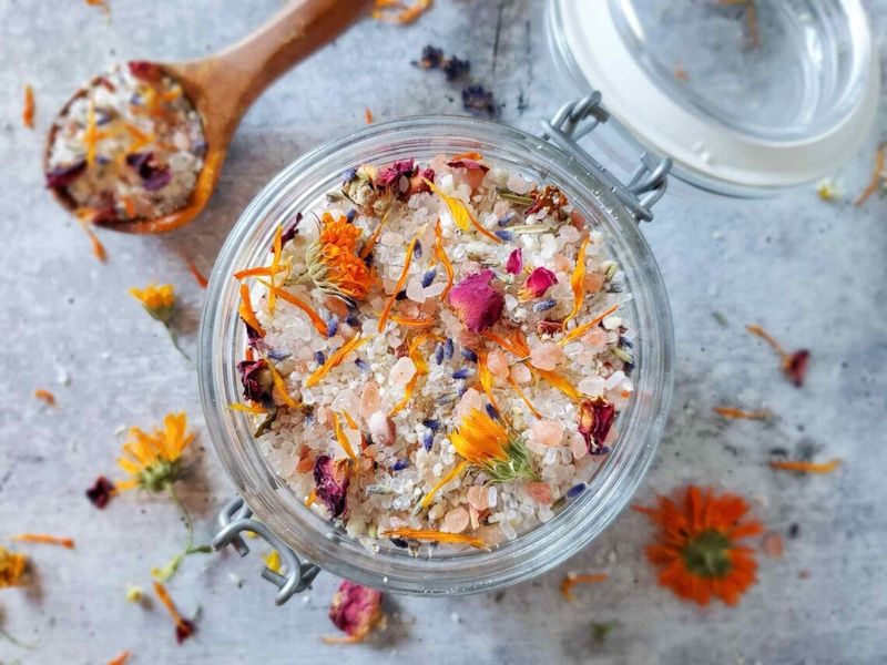 Homemade Floral Bath Salts