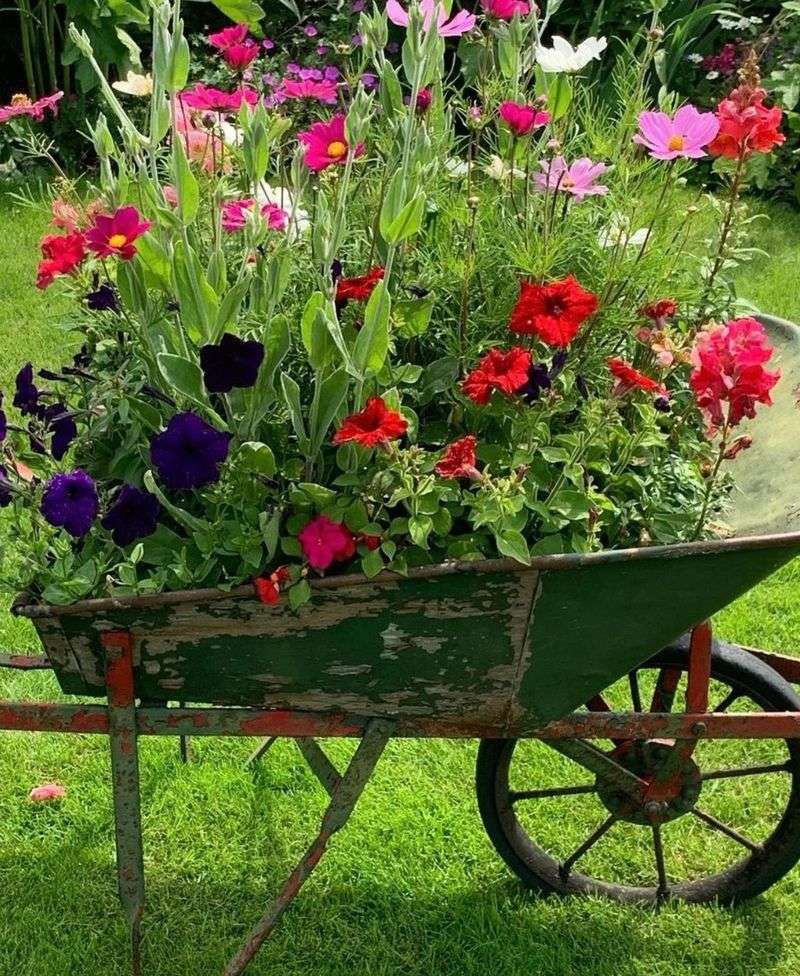 Vintage Wheelbarrow Planter