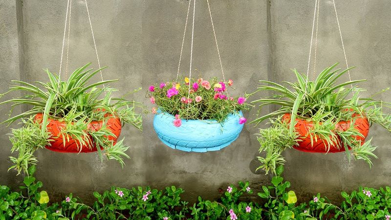 Recycled Tire Planter
