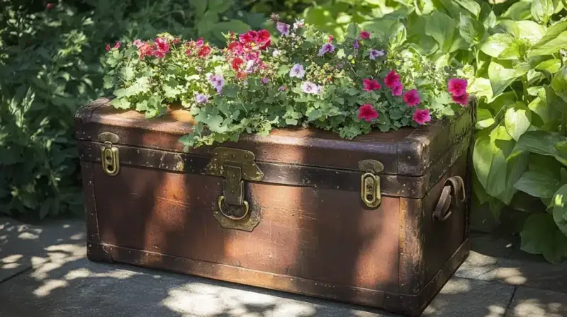 Vintage Suitcase Garden