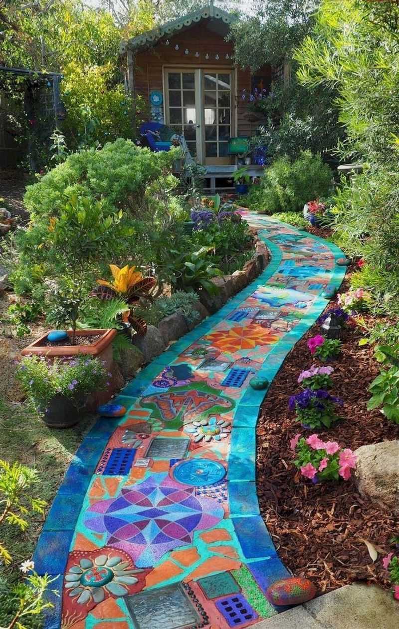 Colorful Tiled Pathways