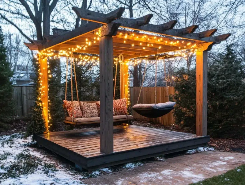 Recycled Tin Roof Pergola