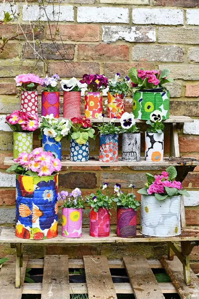 Upcycled Tin Can Planters