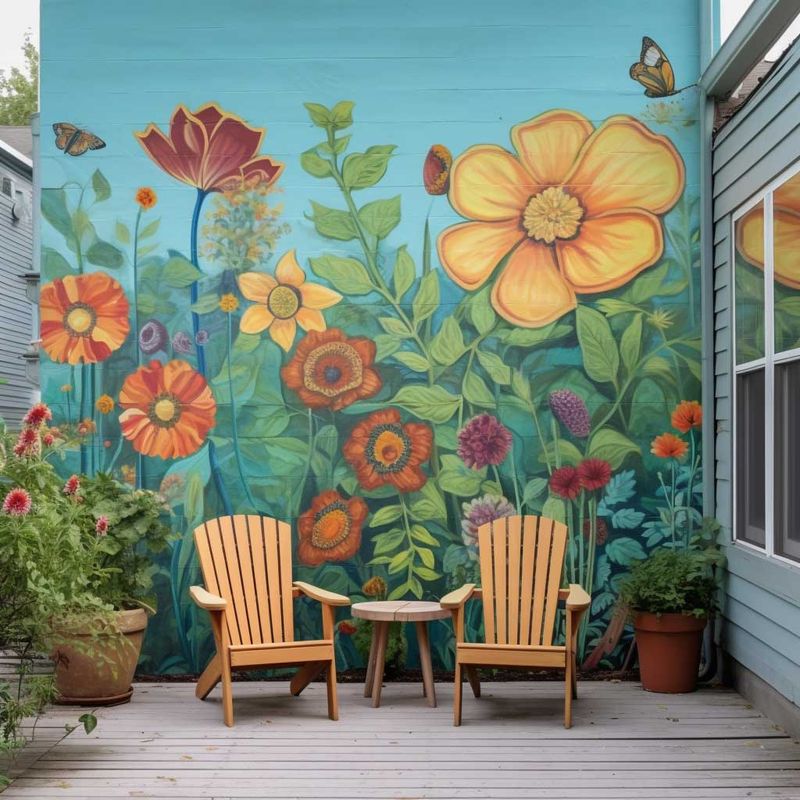 Captivating Garden Mural