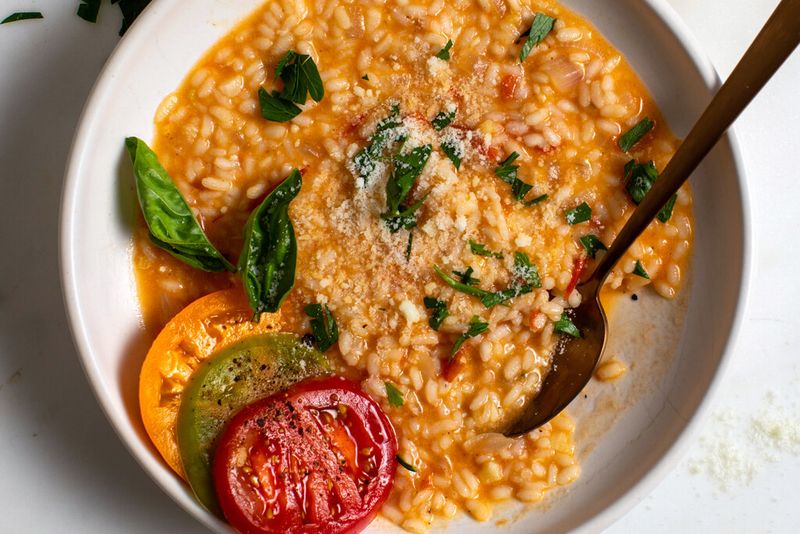 Green Tomato Risotto