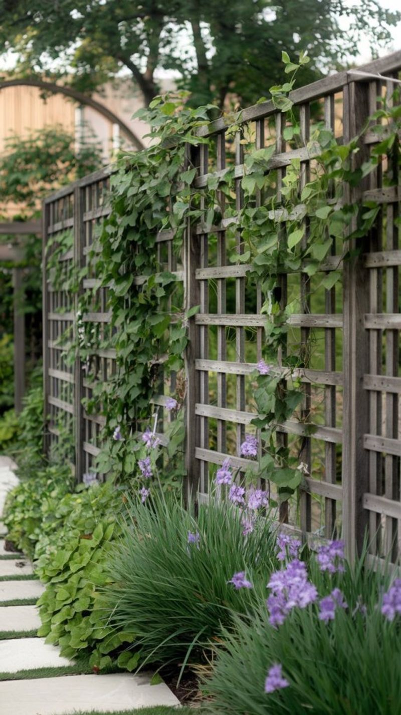 Elegant Trellis Fence