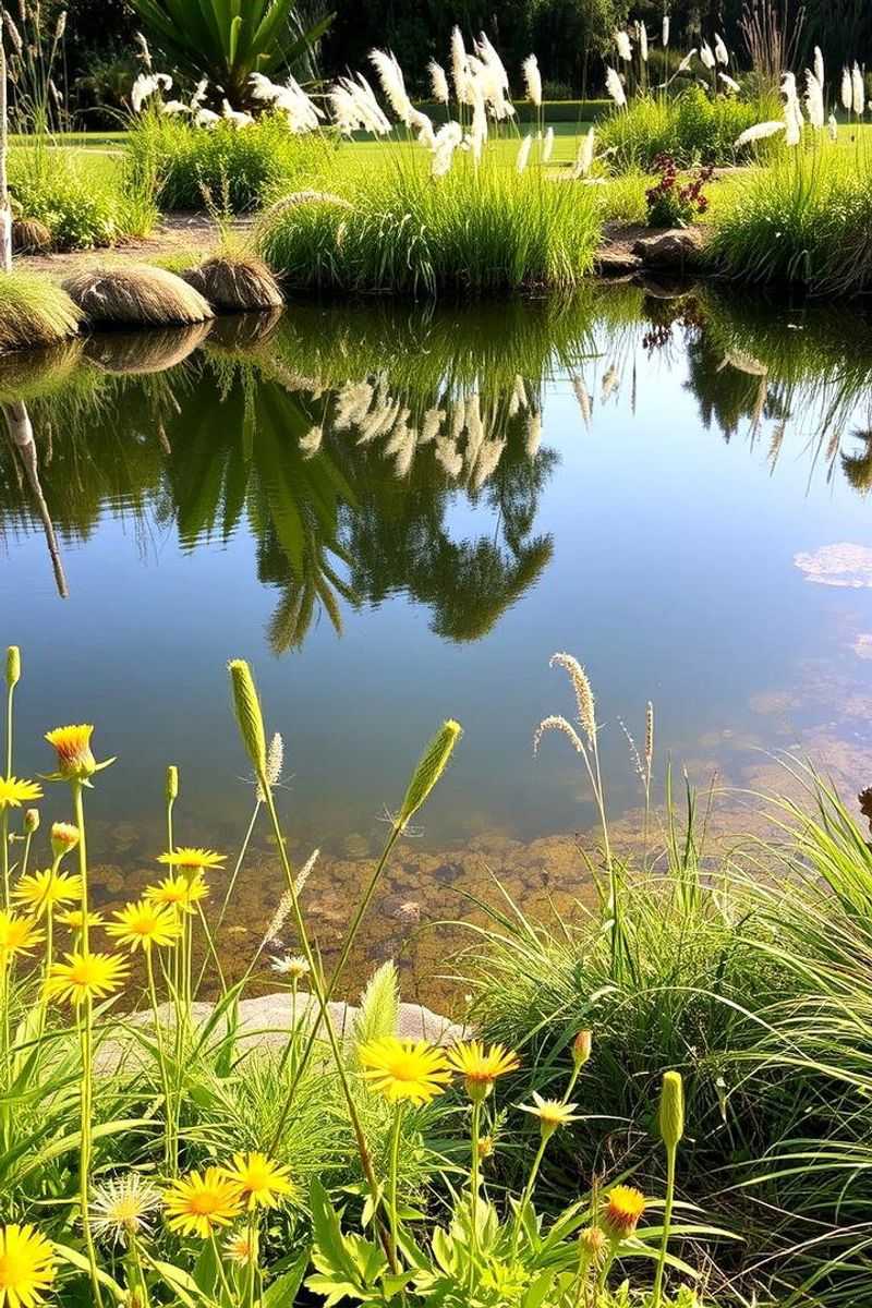 Reflective Garden Pond