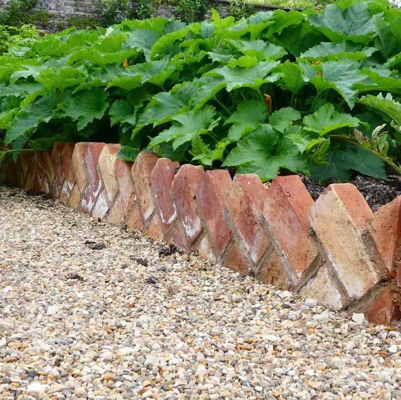 Recycled Bricks on Edge