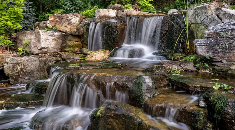 Cascading Rock Waterfall