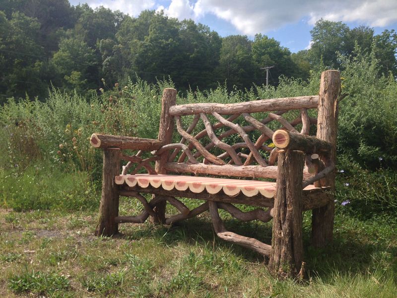 Rustic Wooden Bench