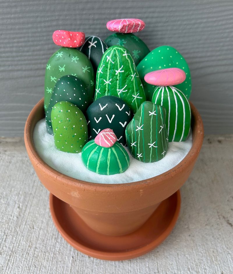 Painted Rock Cactus Garden