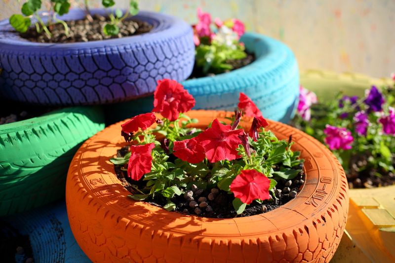Recycled Tire Planters