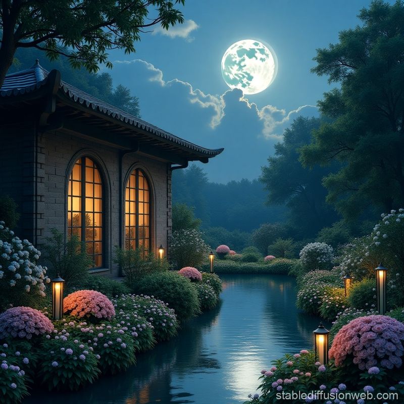 Moonlit Garden Gazing