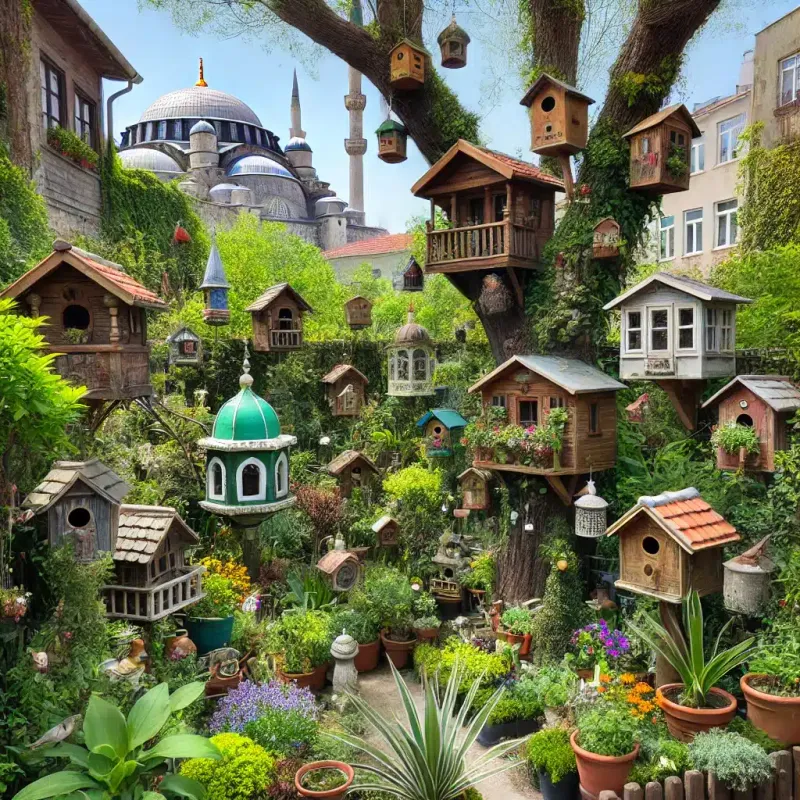 Charming Birdhouse Village