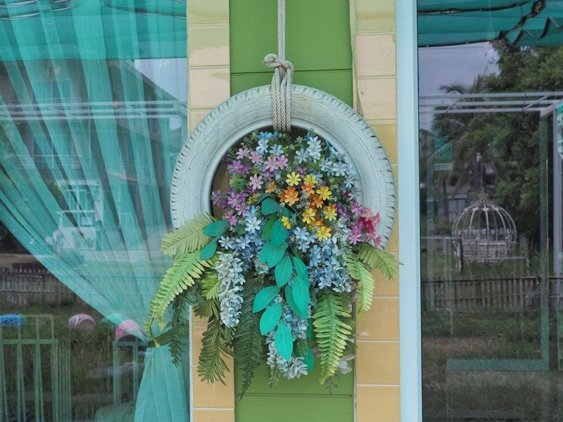 Painted Tire Succulent Garden