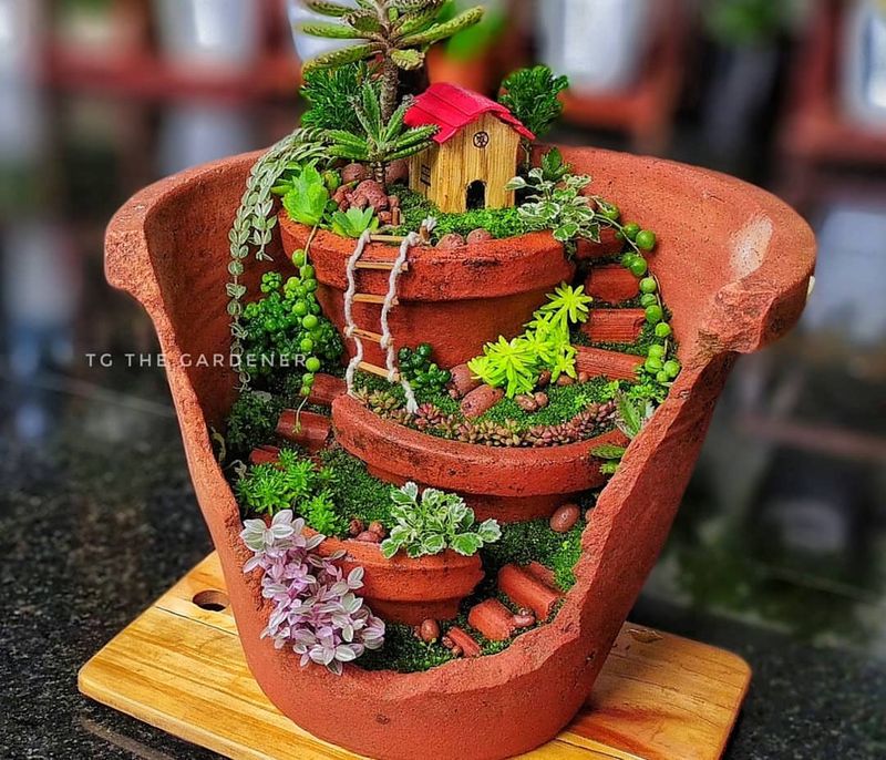 Broken Terracotta Pot Art (Fairy Gardens)