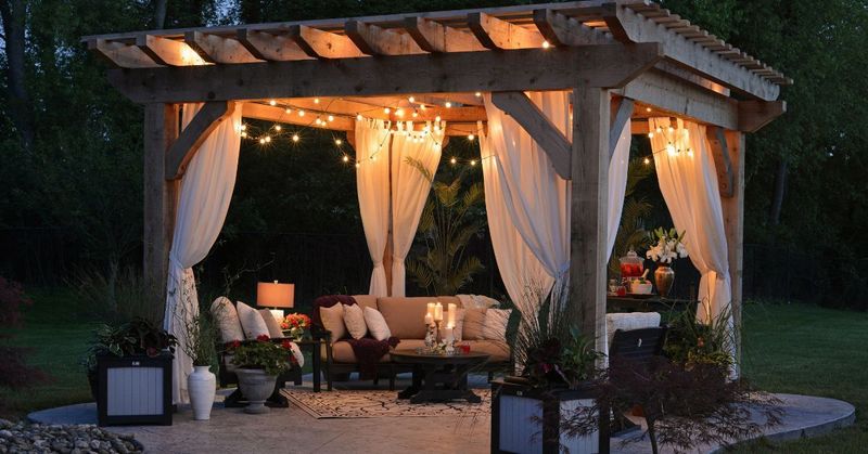 Pergola with Drapes