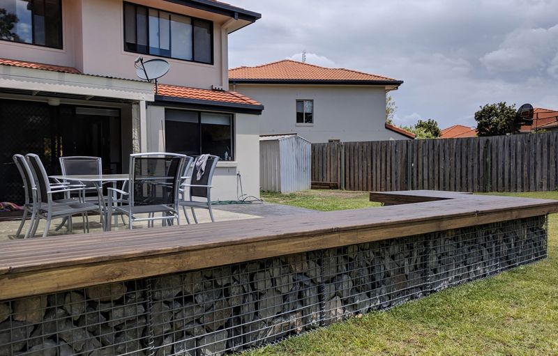 Gabion with Built-In Seating
