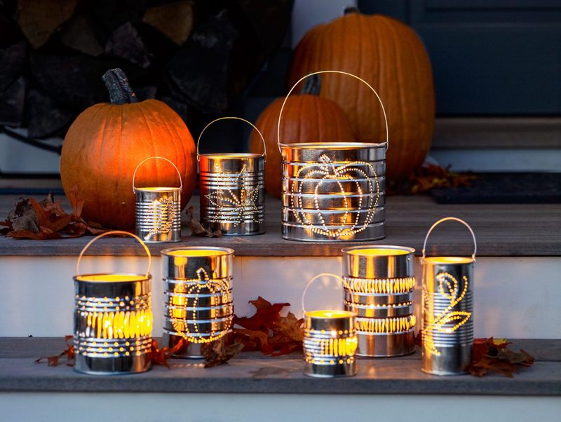 Decorative Tin Can Lanterns