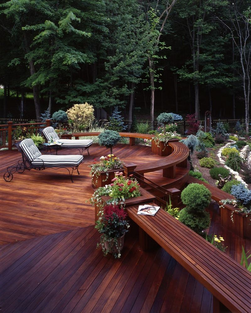 Curved Wooden Decks