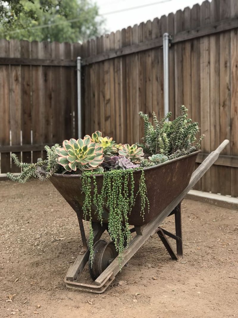 Vintage Wheelbarrow Planter