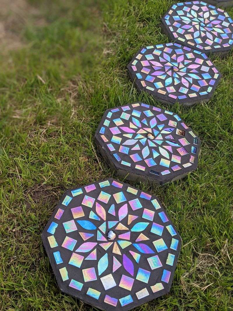Colorful Mosaic Stepping Stones