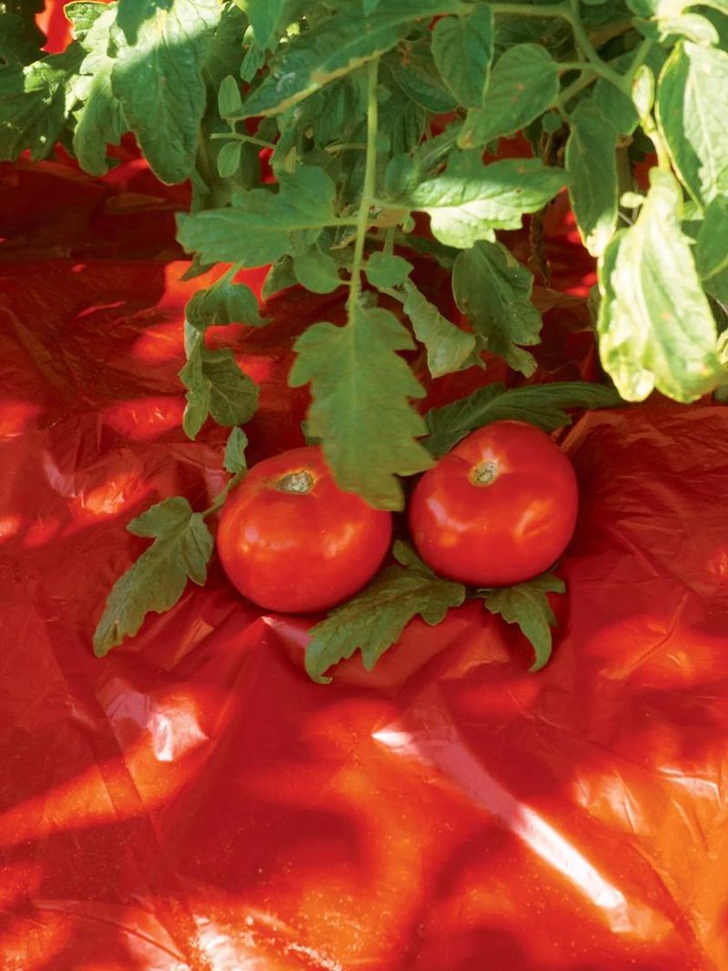 Red Plastic Mulch for Tomatoes