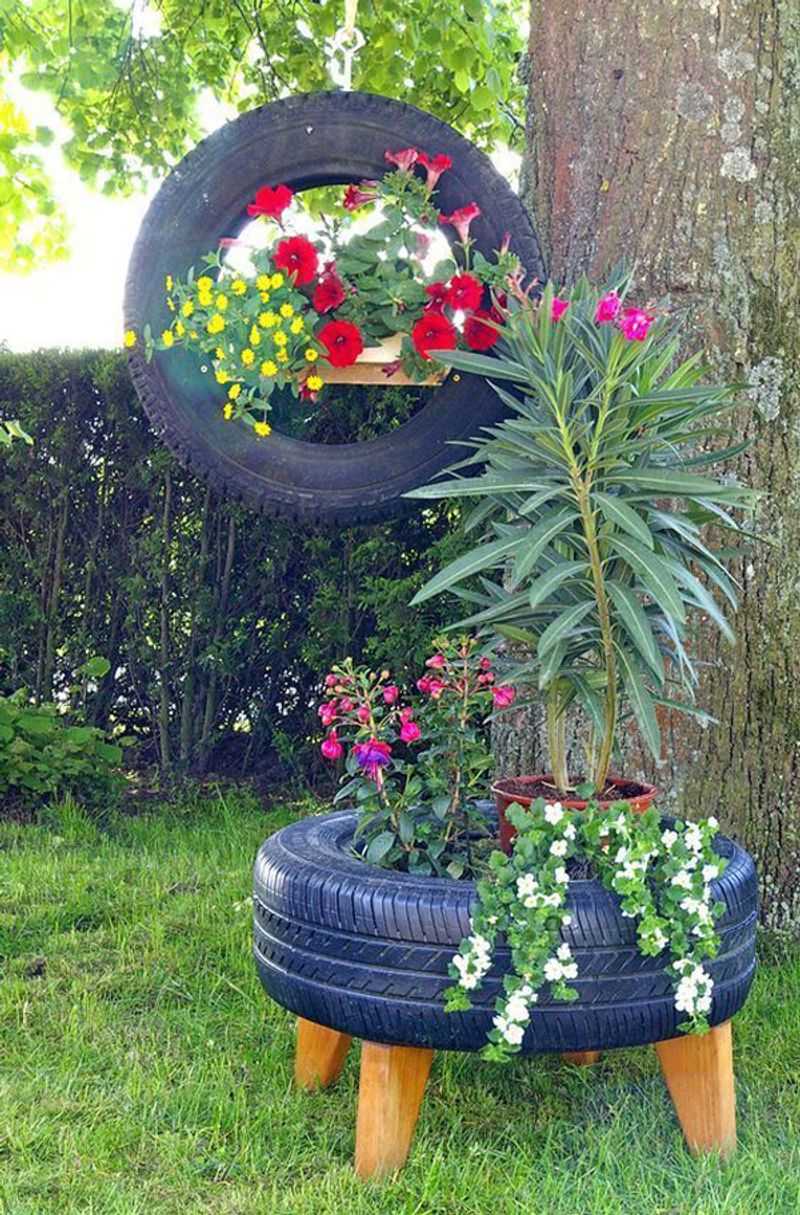 Tire Flower Planter