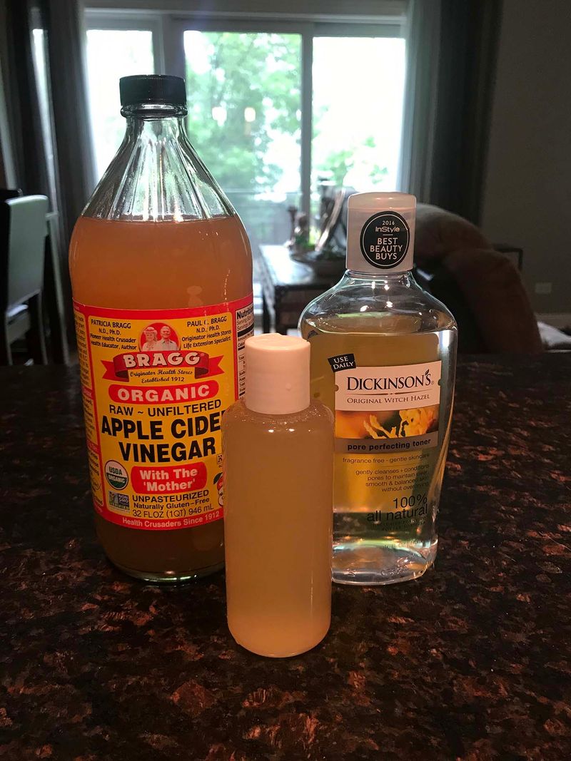 Add Witch Hazel or Apple Cider Vinegar