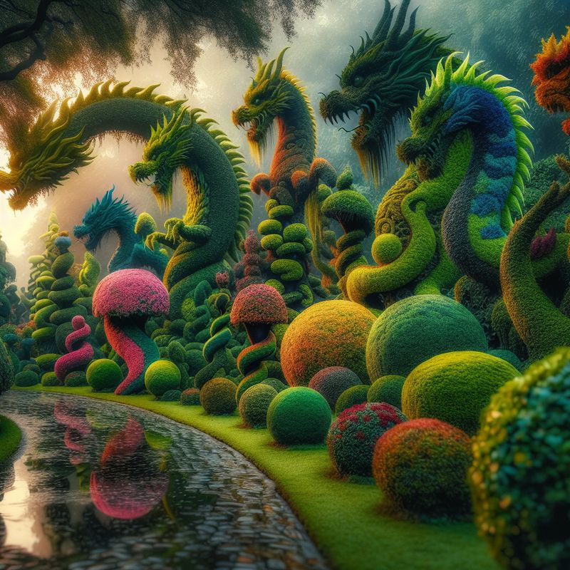 Fantasy-Inspired Topiaries