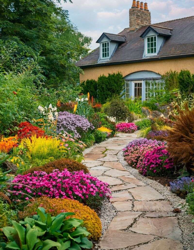 Cottage-Style Flower Beds