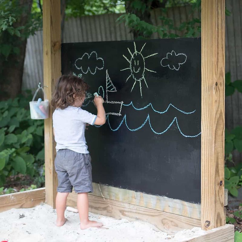 Outdoor Chalkboard Wall