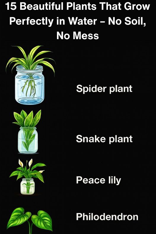 15 Beautiful Plants That Grow Perfectly in Water – No Soil, No Mess ...