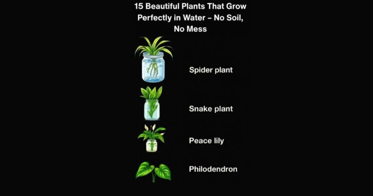 15 Beautiful Plants That Grow Perfectly in Water – No Soil, No Mess