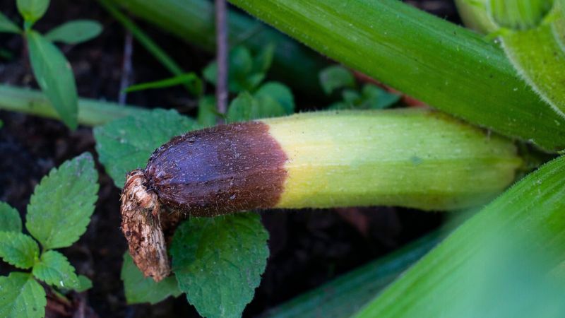 A firm, sunken lesion may indicate blossom-end rot