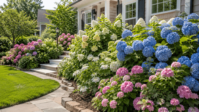 Account for hydrangea type, site, and heat exposure