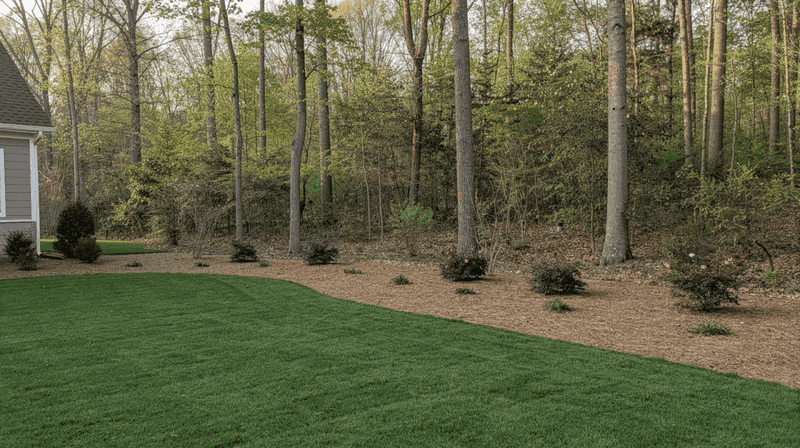 Build the real barrier at the lawn-to-woods edge