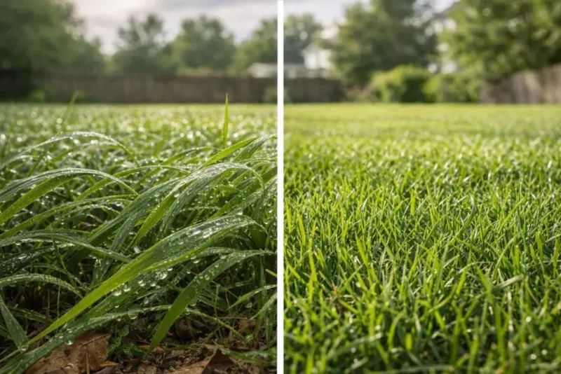 Wet blades and soft soil create different problems