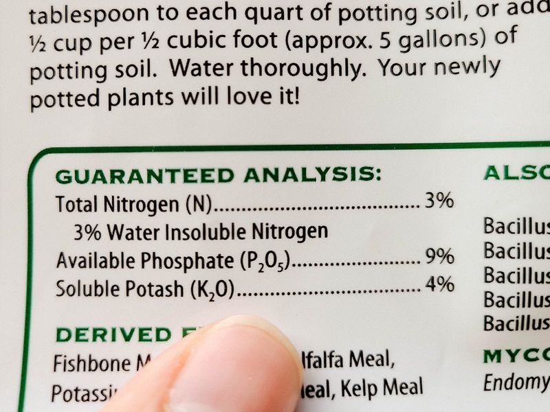 Pause nitrogen and read the N-P-K label