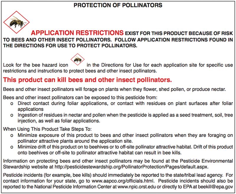 Pesticides Must Follow Diagnosis, Labels, and Pollinator Protections Pesticides Must Follow Diagnosis, Labels, and Pollinator Protections