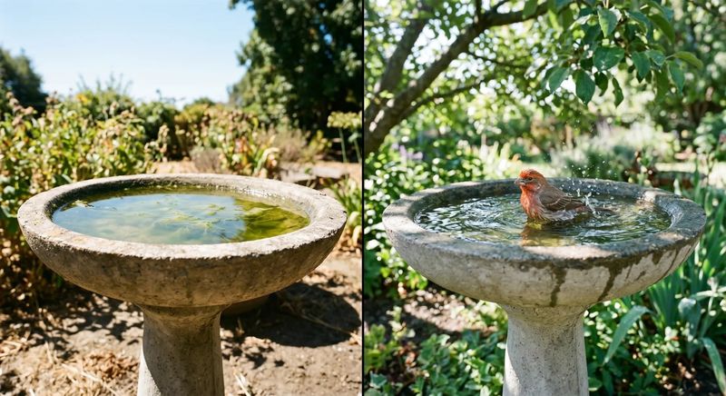 Place the bath for shade and visibility