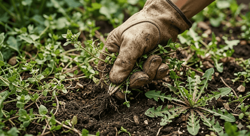 Recurring weeds can come from bare soil, buried roots, or new seeds Recurring weeds can come from bare soil, buried roots, or new seeds