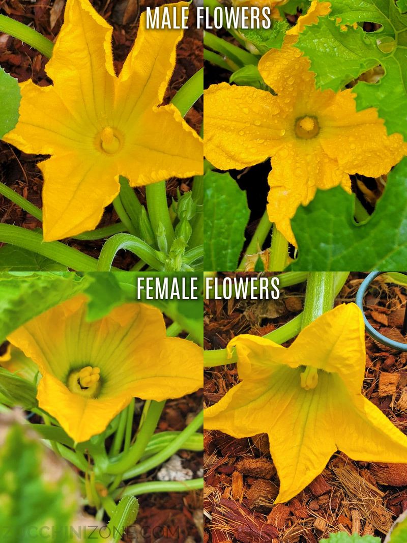 Squash needs pollen from a male flower to reach a female flower