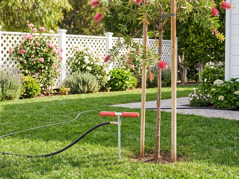 Water dry roots slowly and deeply in the morning routine