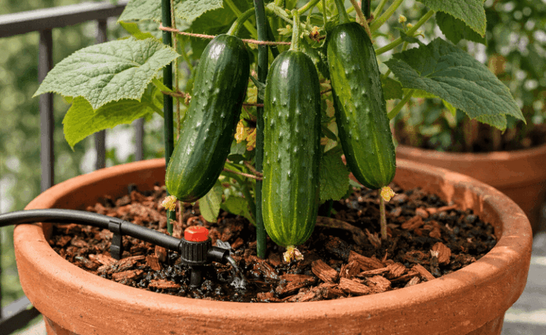 If your cucumbers keep drying out and wilting by afternoon in this heat, the container is usually the real culprit