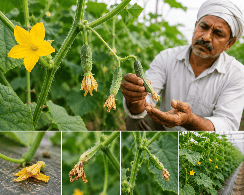 If Your Cucumber Plants Look Lush but the Blossoms Keep Dropping in the Heat, One Watering Habit Is Usually to Blame
