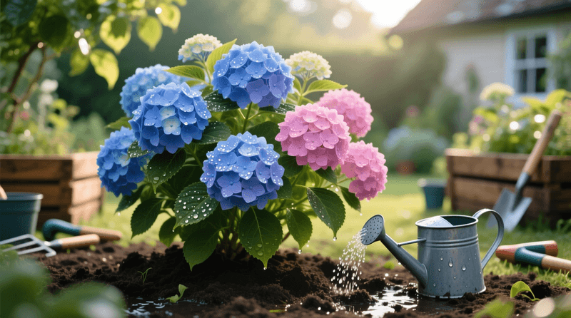 A shallow sprinkle can leave hydrangea roots dry