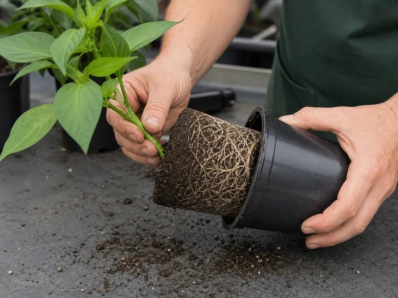 Audit the pot, roots, media, and drainage before adding fertilizer
